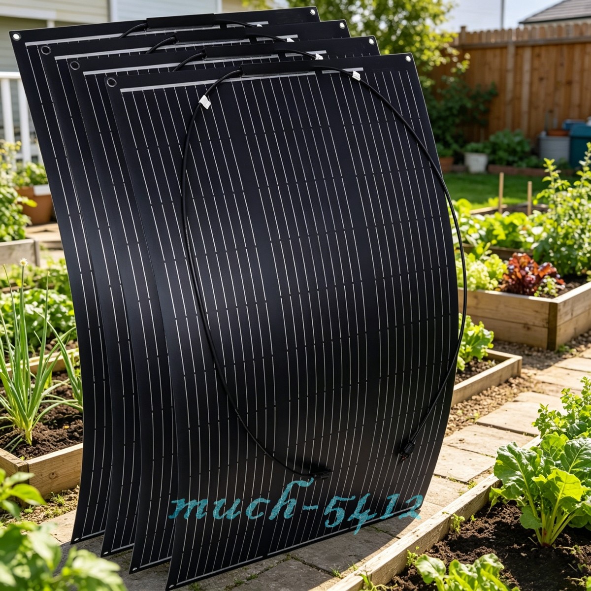 400W PV Solar Panel 12V-24V Semi-Flexible Bendable Mono Off-Grid Charger RV Home