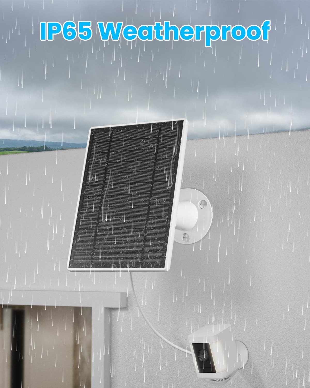 Solar Panel for Ring Spotlight & Stick Up Outdoor Cam Battery, 7W Portable So…
