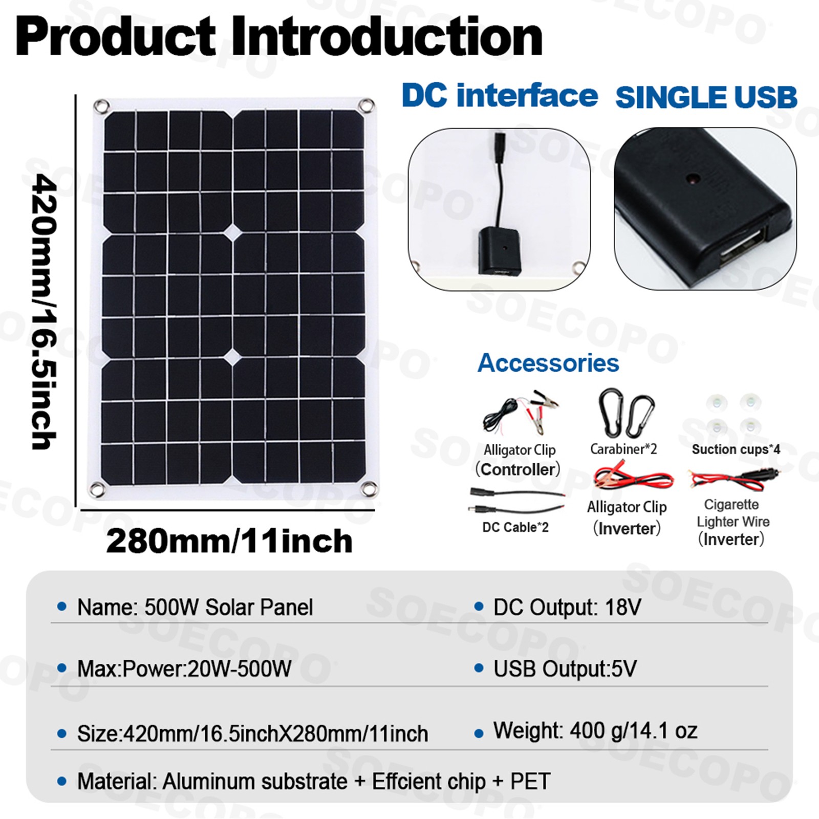 10000W Solar Power Kit 12V-110V/220V + 2pcs Solar Panels + 100A Controller