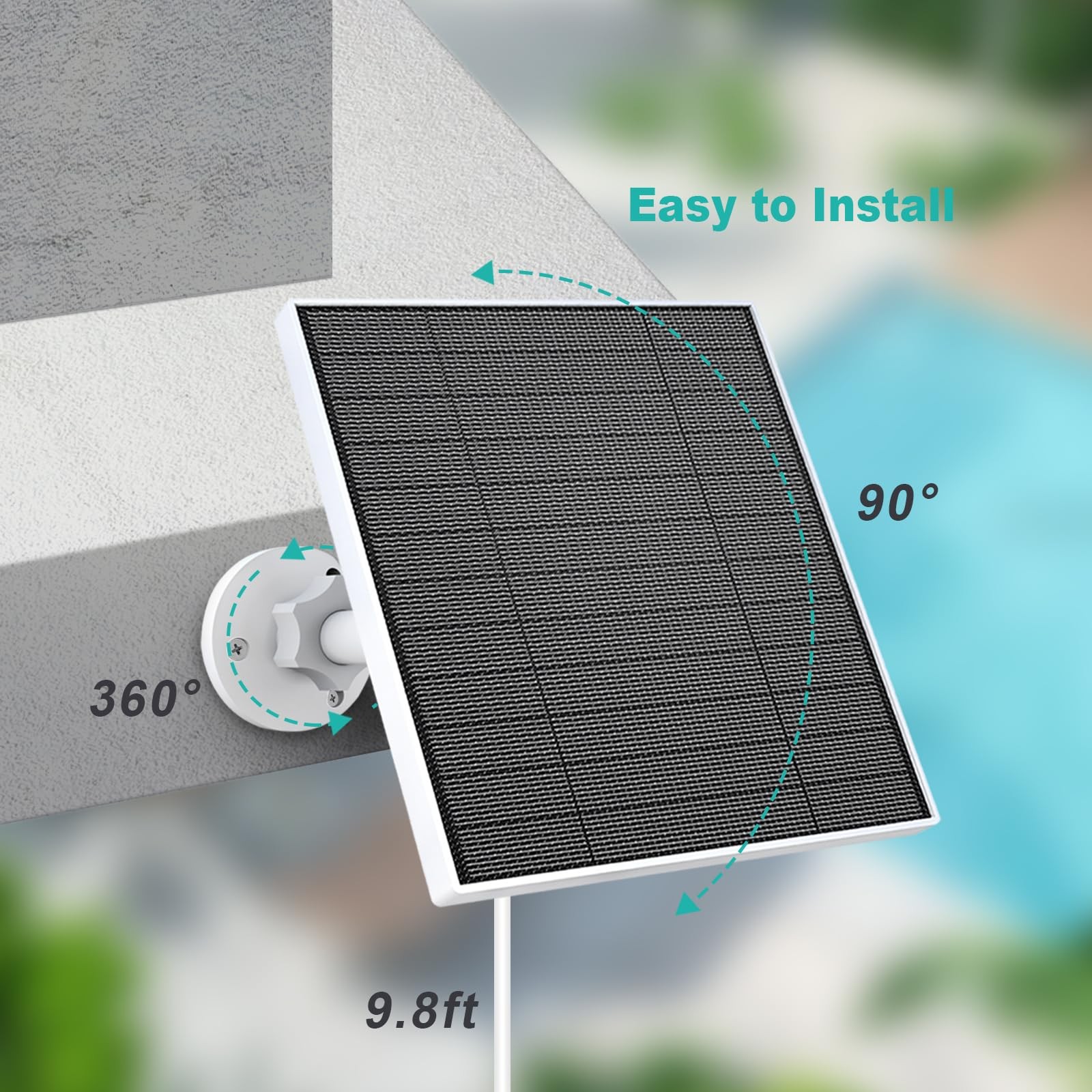 Solar Panel for Eufy Camera, 5W Solar Panel Compatible with Eufycam 3/3C/2/2 …