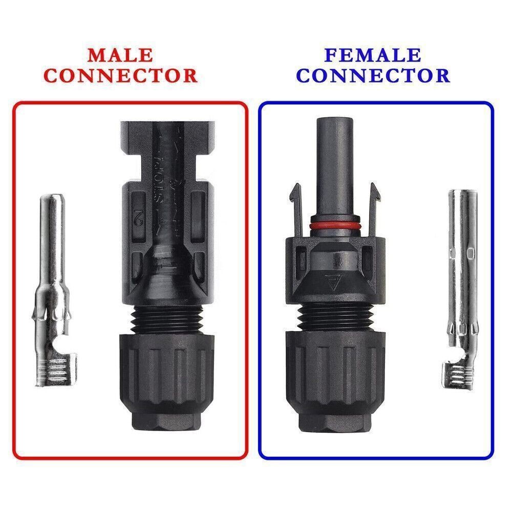 Male Female Solar M/F Wire Cable Connectors Adapter Waterproof for Solar Panel