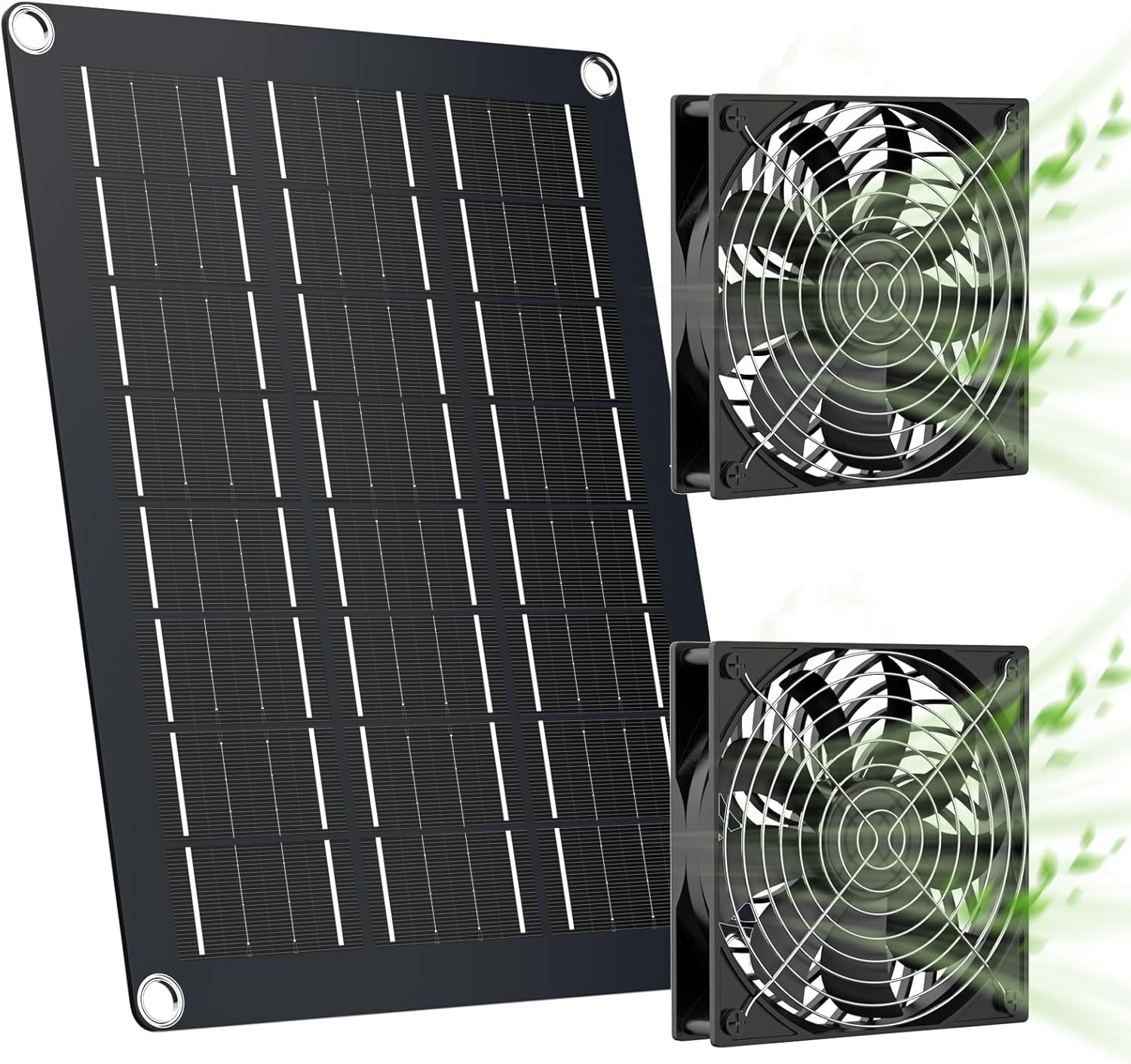 Durable Waterproof 15W Solar Panel with Dual Fans for Chicken Coops & Sheds