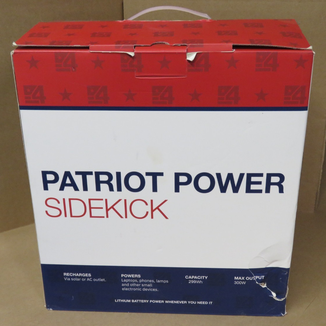 4Patriot Power Sidekick D320-299WH Power Bank Generator (Solar Panel Not Incl.)