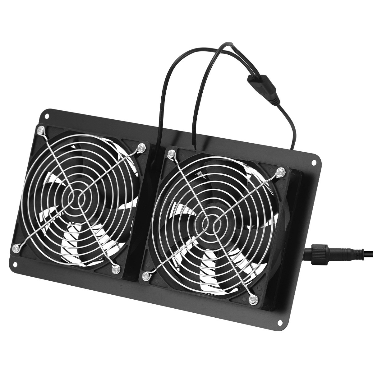 15W Solar Powered Exhaust Fan Kit with 28x28cm Panel for Pet House Ventilation