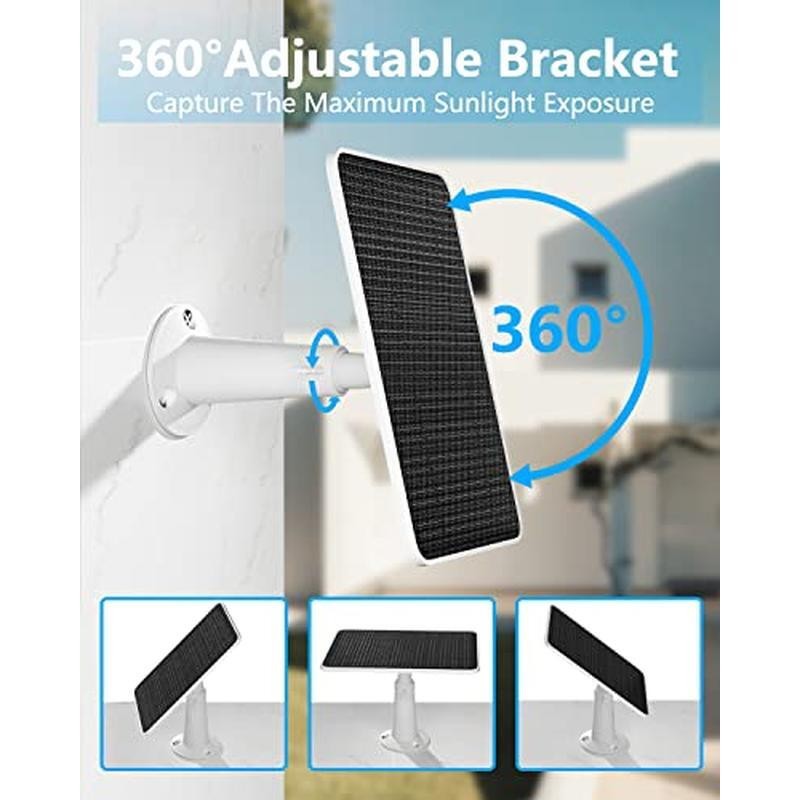 Solar Panel Charger Eufy Security Cameras 5W Waterproof 10ft Cable 2 Pack New