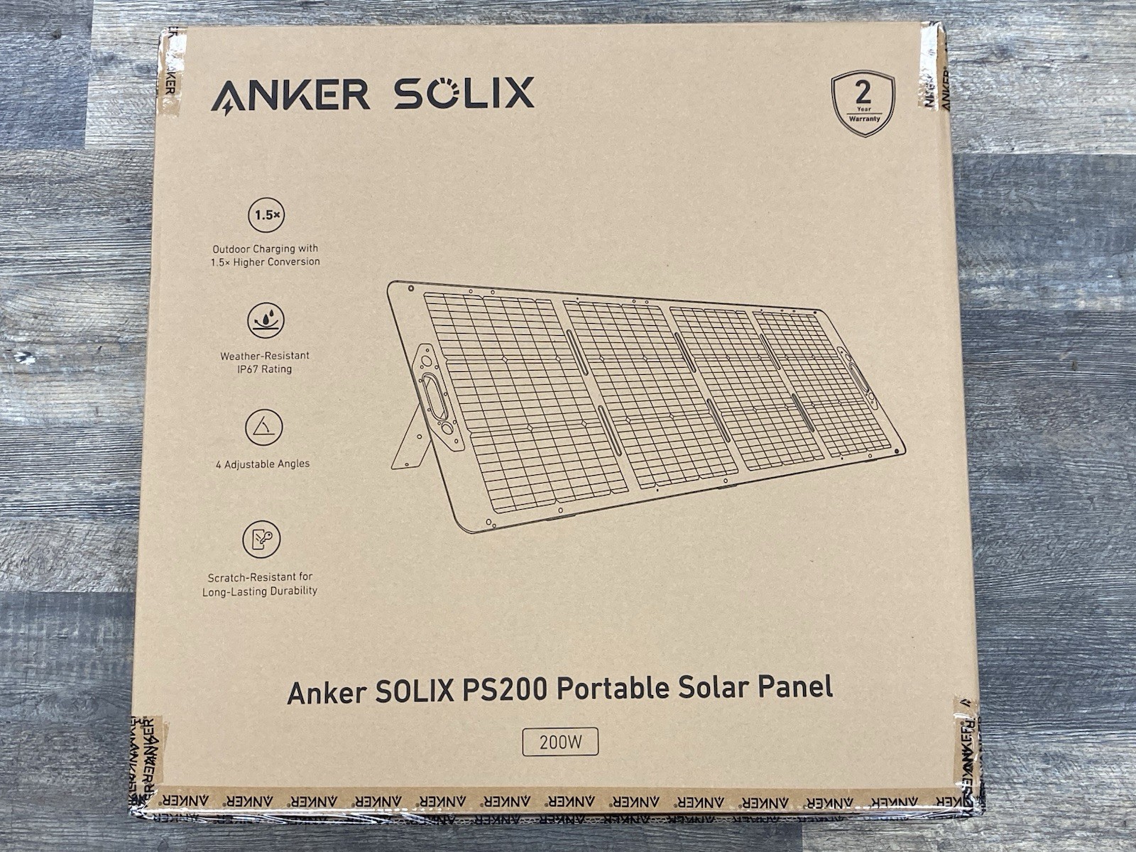 New Anker SOLIX PS200 Solar Panel 200W Foldable Portable Charger