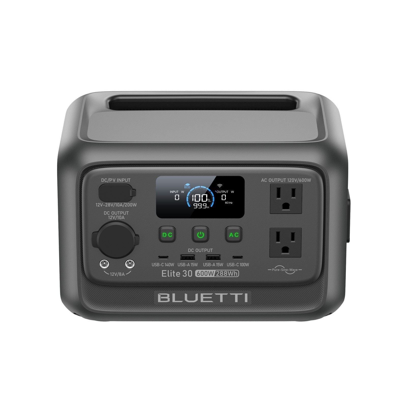 BLUETTI Elite 30 V2+100W Solar Panel 288Wh Portable Power Station for Road Trip