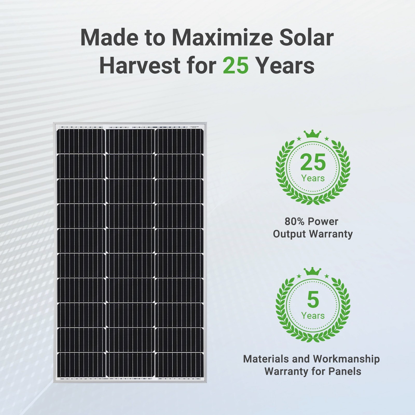 HQST Monocrystalline Solar Panel 400W 4 Packs100W PV Power RV Boat Home Off Grid