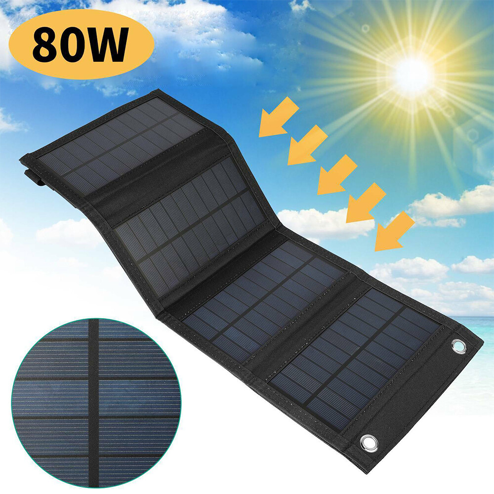 20W/80W 12V Car Boat Yacht Solar Panel Battery Charger Power Supply Outdoor New