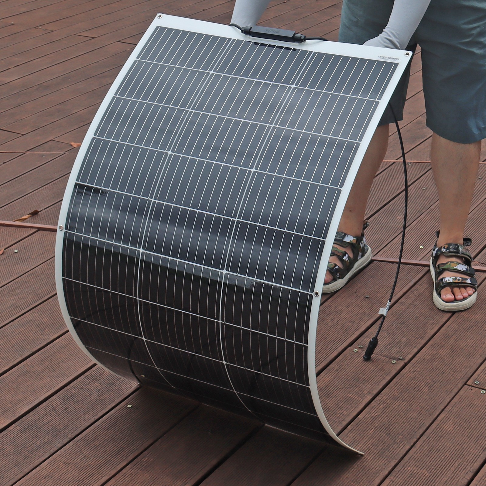 120W Solar Panel Flexible Monocrystalline PV Charging For RV Boats Camping White