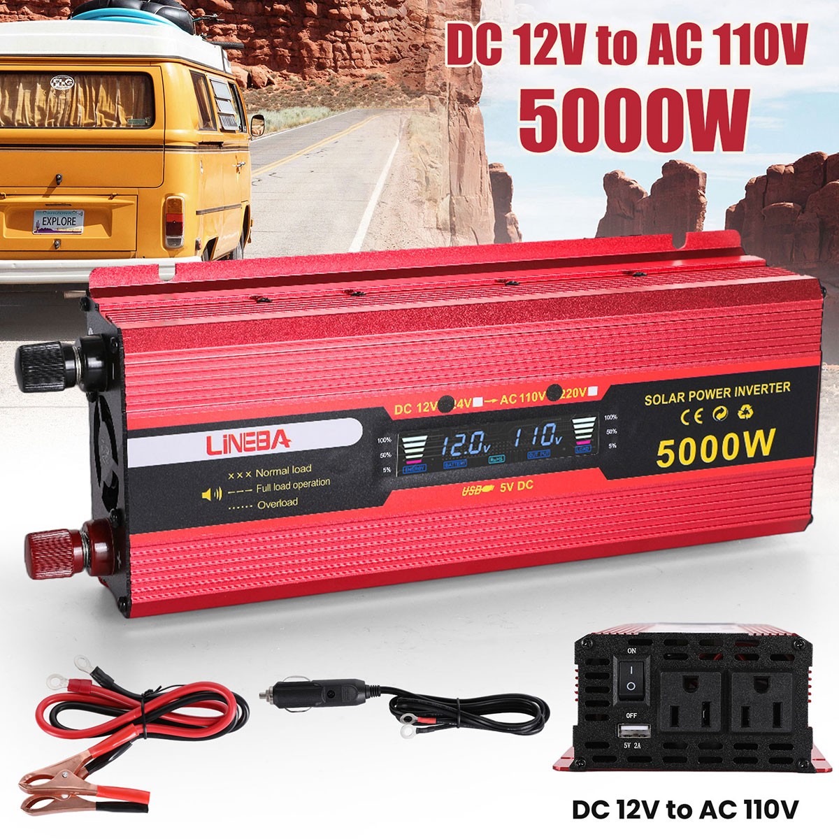 5000W Solar Kit | Includes Power Inverter 12V, 400W Solar Panels, 30A Controller