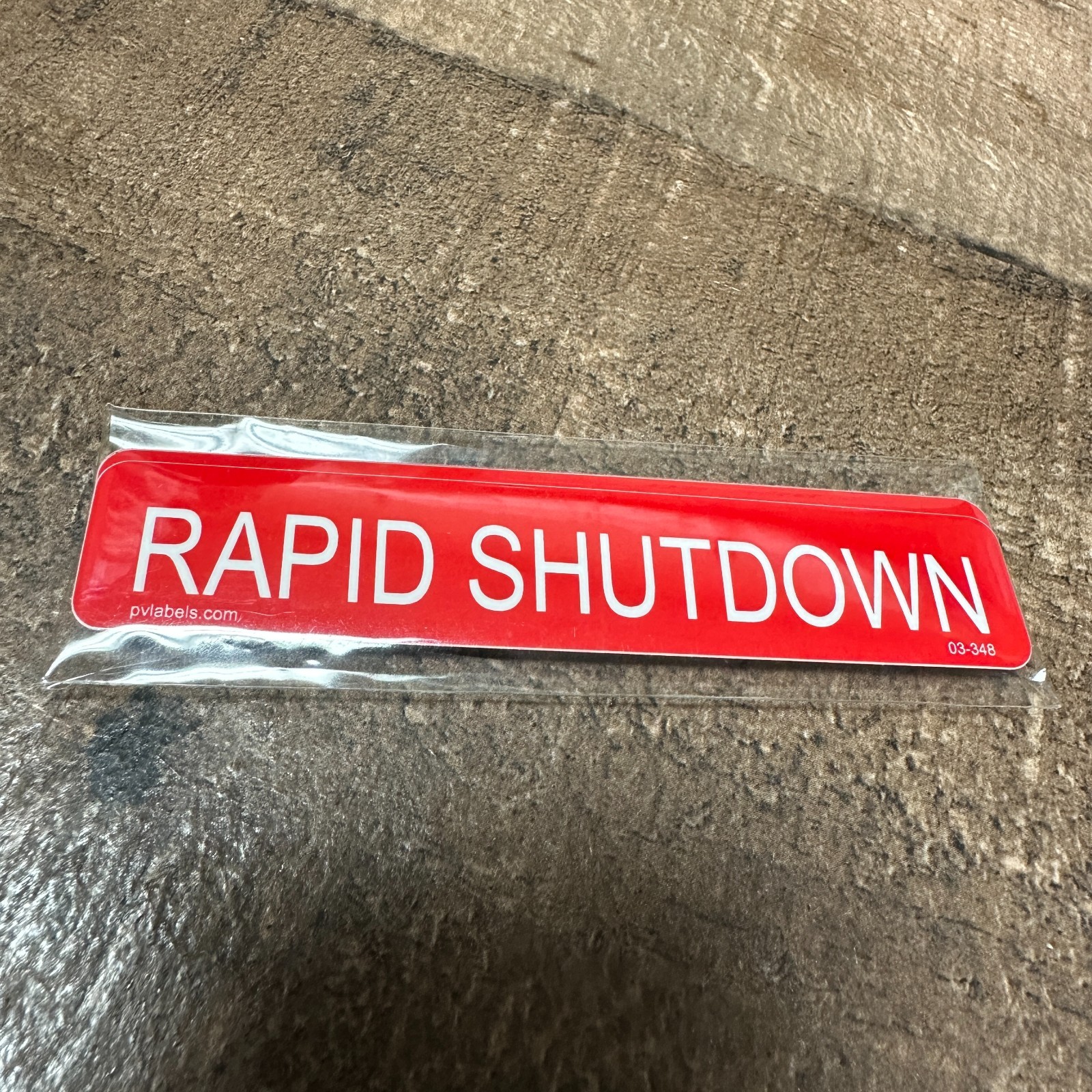 3/4″ x 4″ RAPID SHUTDOWN Labels 03-348 Solar PV Sticker Pack of 10 USA