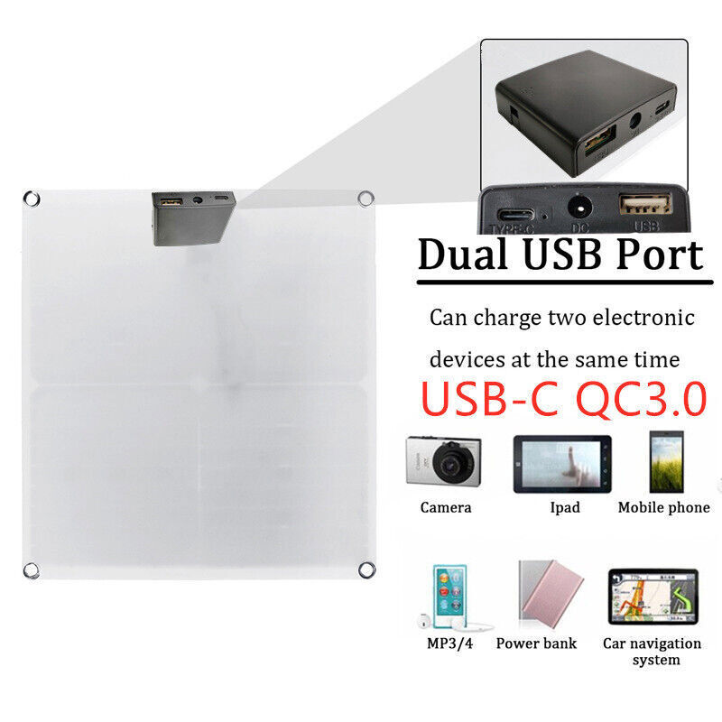 200 Watts Solar Panel Kit 100A 12V Battery Charger with Controller Caravan Boat