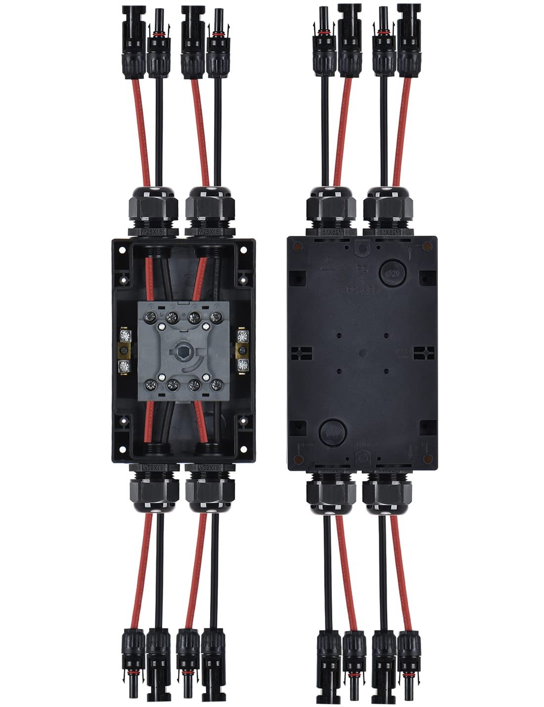 Solar Disconnect Switch,32 Amp DC600V,2 String 2 in 2 Out Isolator,IP66 Water…