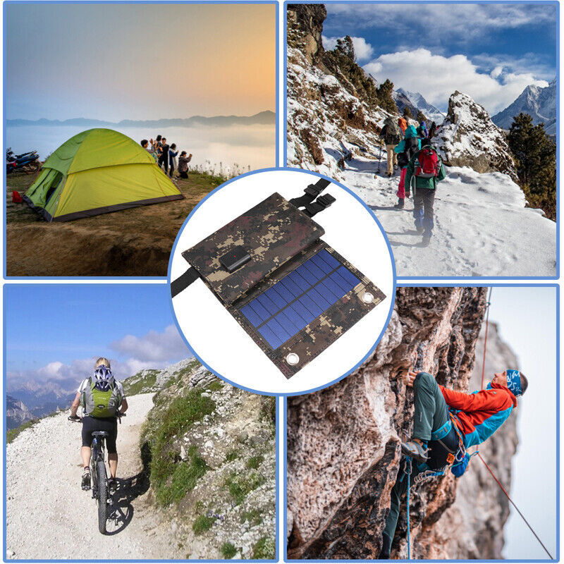 Solar Power Panel Portable Bank Solar Charger Camping Phone Charger 80W USB