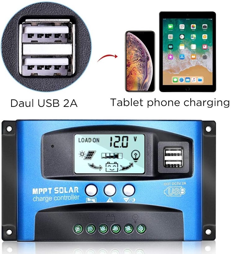 MPPT Solar Charge Controller PWM 100A Power Regulator 12V ✅✅✅