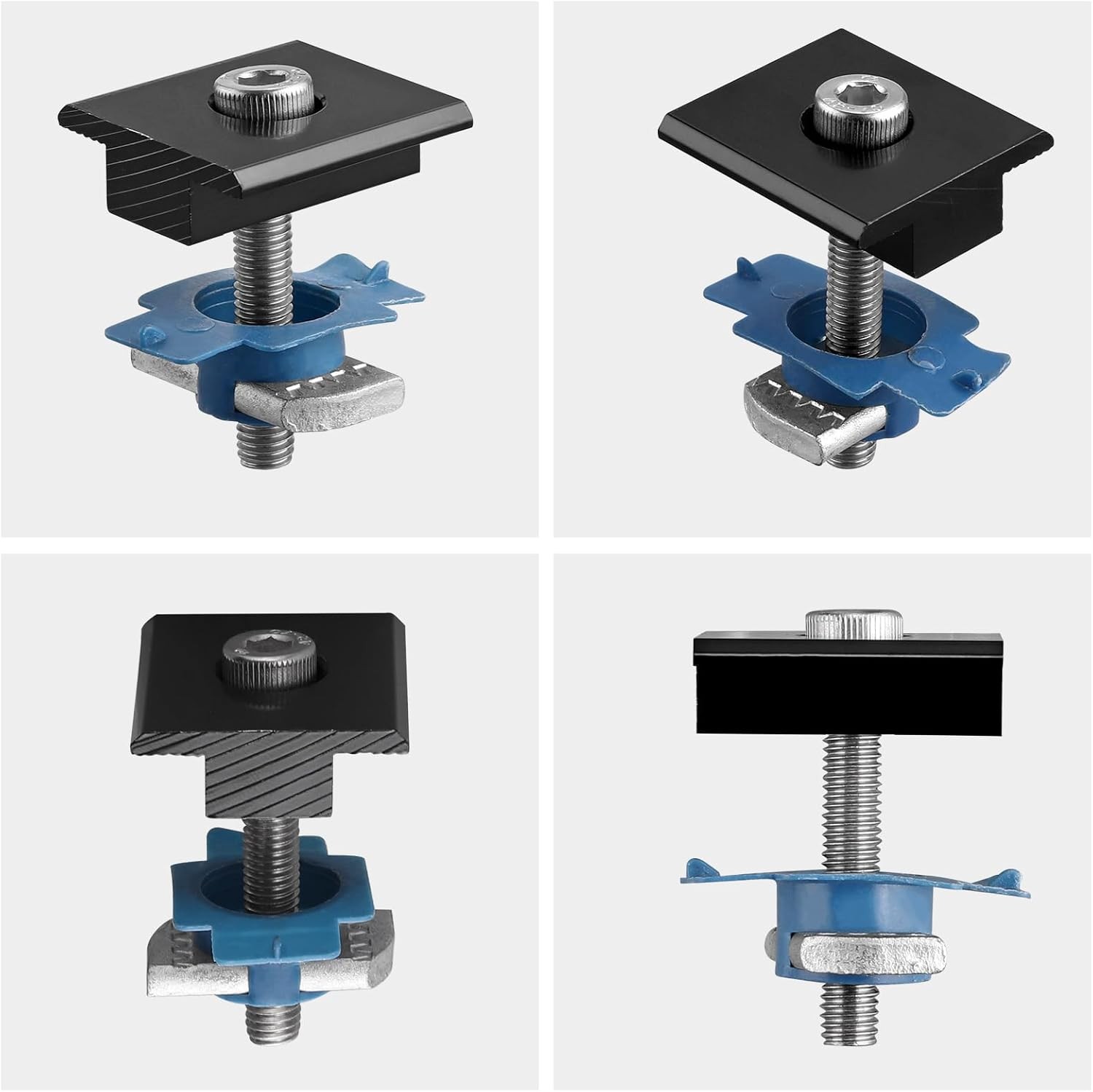 10Pcs Solar Panels Mid Clamps for Unistrut Aluminium Panel Brackets 30Mm/35Mm