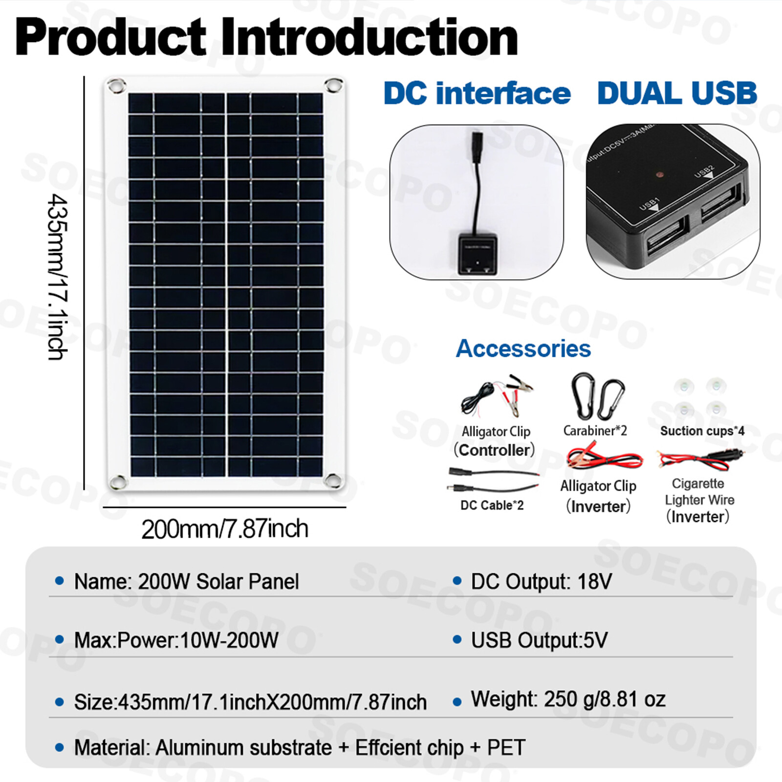 6000W 100A 110V Solar Panel Kit Complete Solar Power Generator Home Grid Syste
