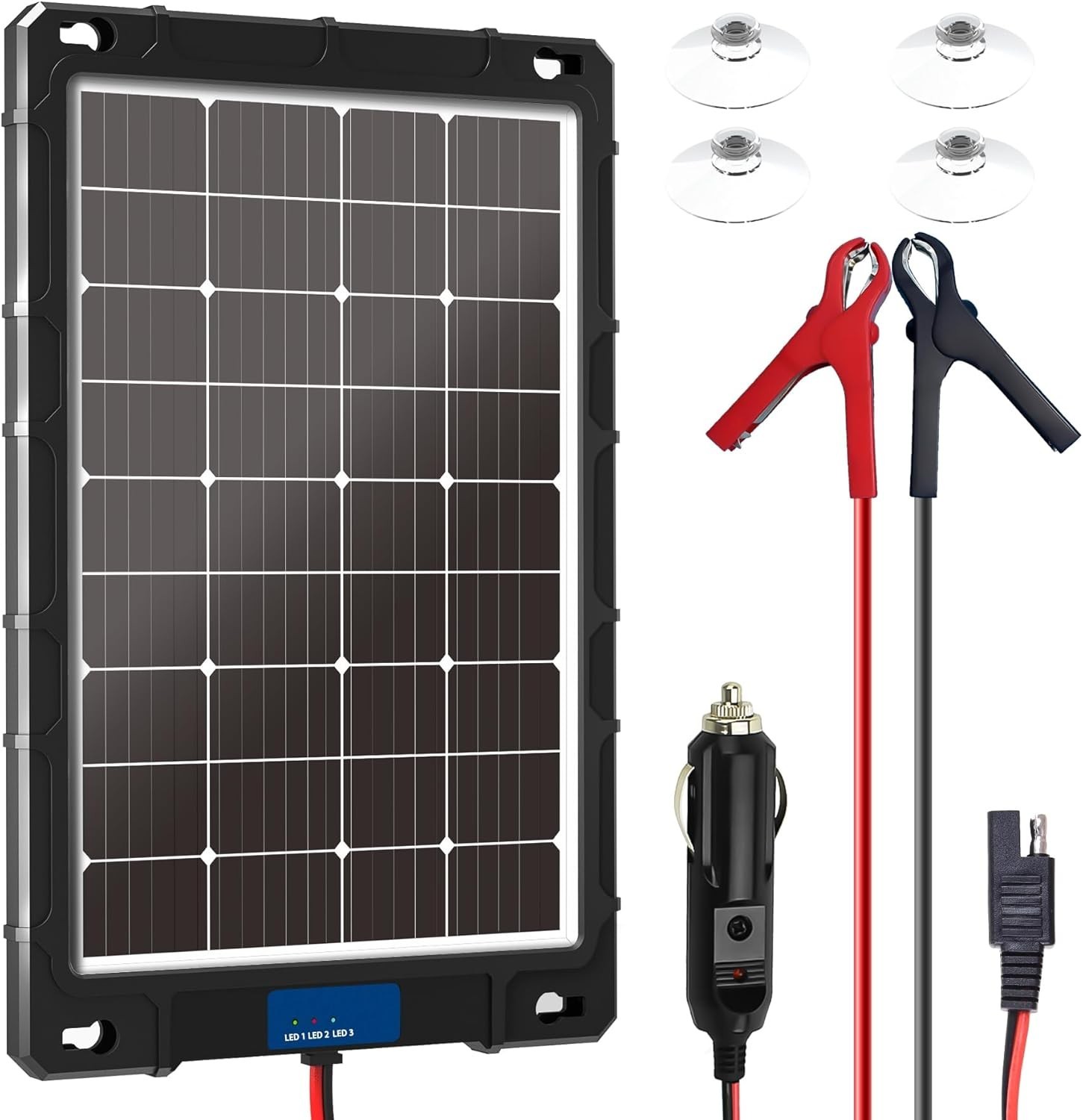 12V 20w Solar Battery Charger Pro – Built-in Intelligent MPPT Controller Wate…