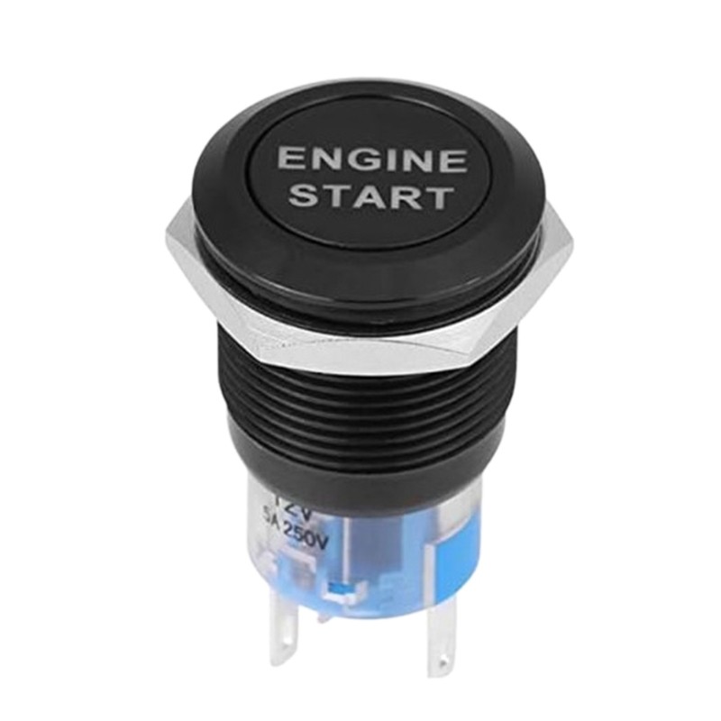 19Mm Metal Push Button Switches with Led Waterproof 12V for Car Modification Use