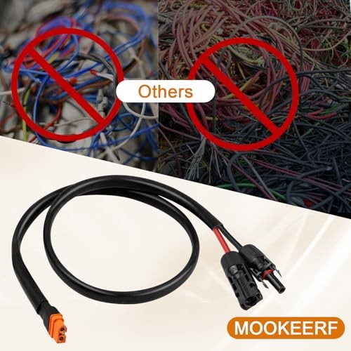 Solar to XT60i Cable 10AWG with Flame Retardant Protective Sleeving – 5FT