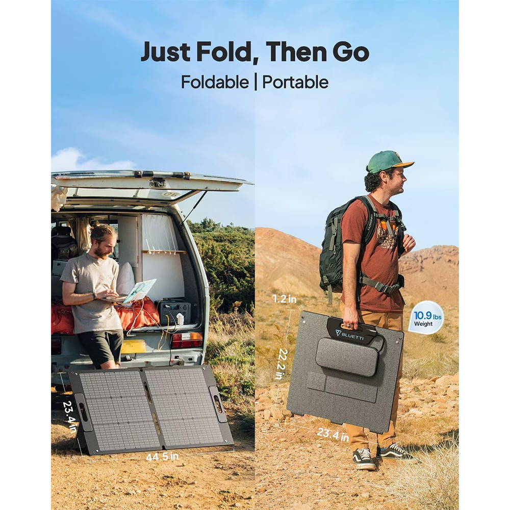 BLUETTI 100W Solar Panel Foldable Portable for Power Station for Camping Trip