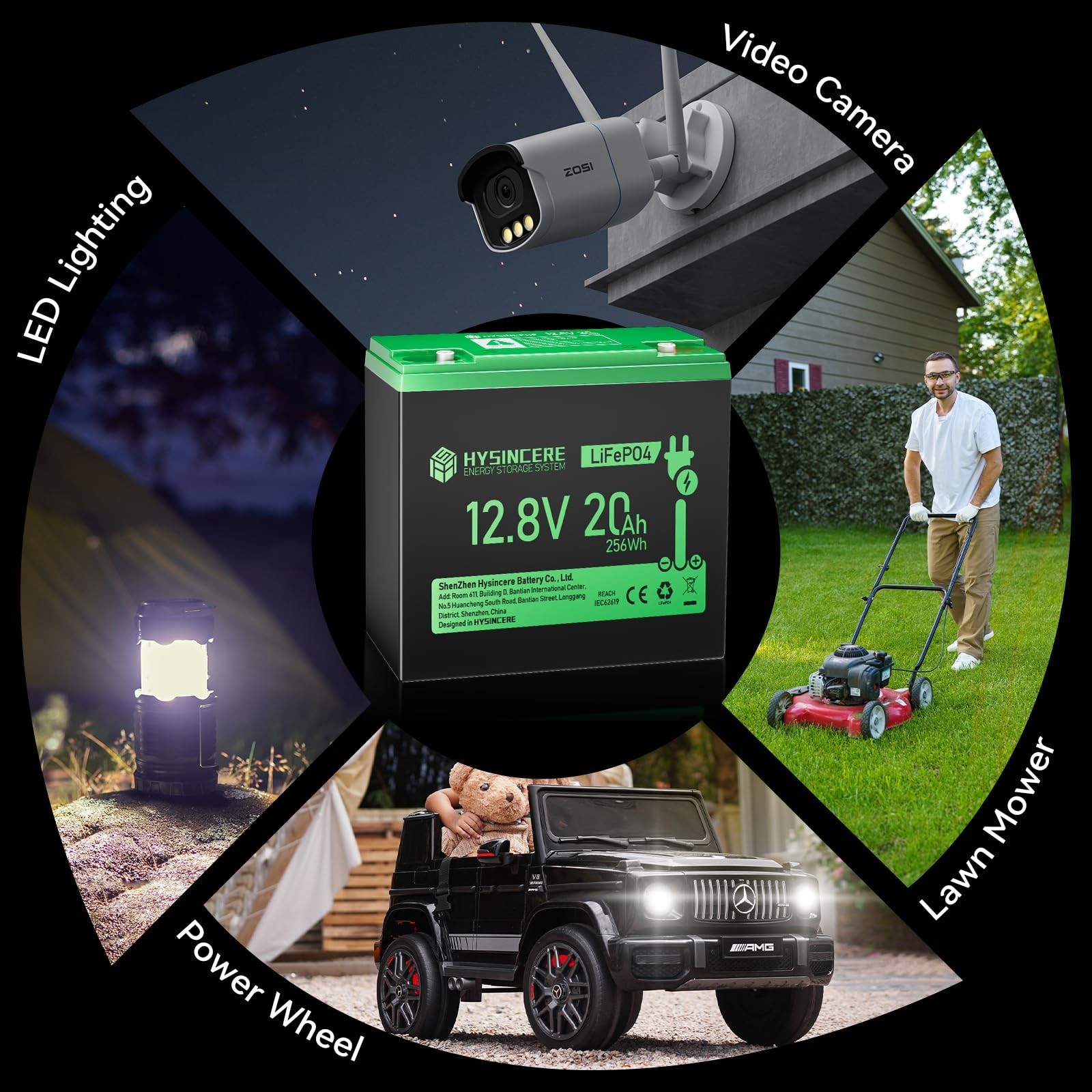 12V 20Ah LiFePO4 Battery, Built-in 30A BMS, Deep Cycles Rechargeable LiFePO4 …