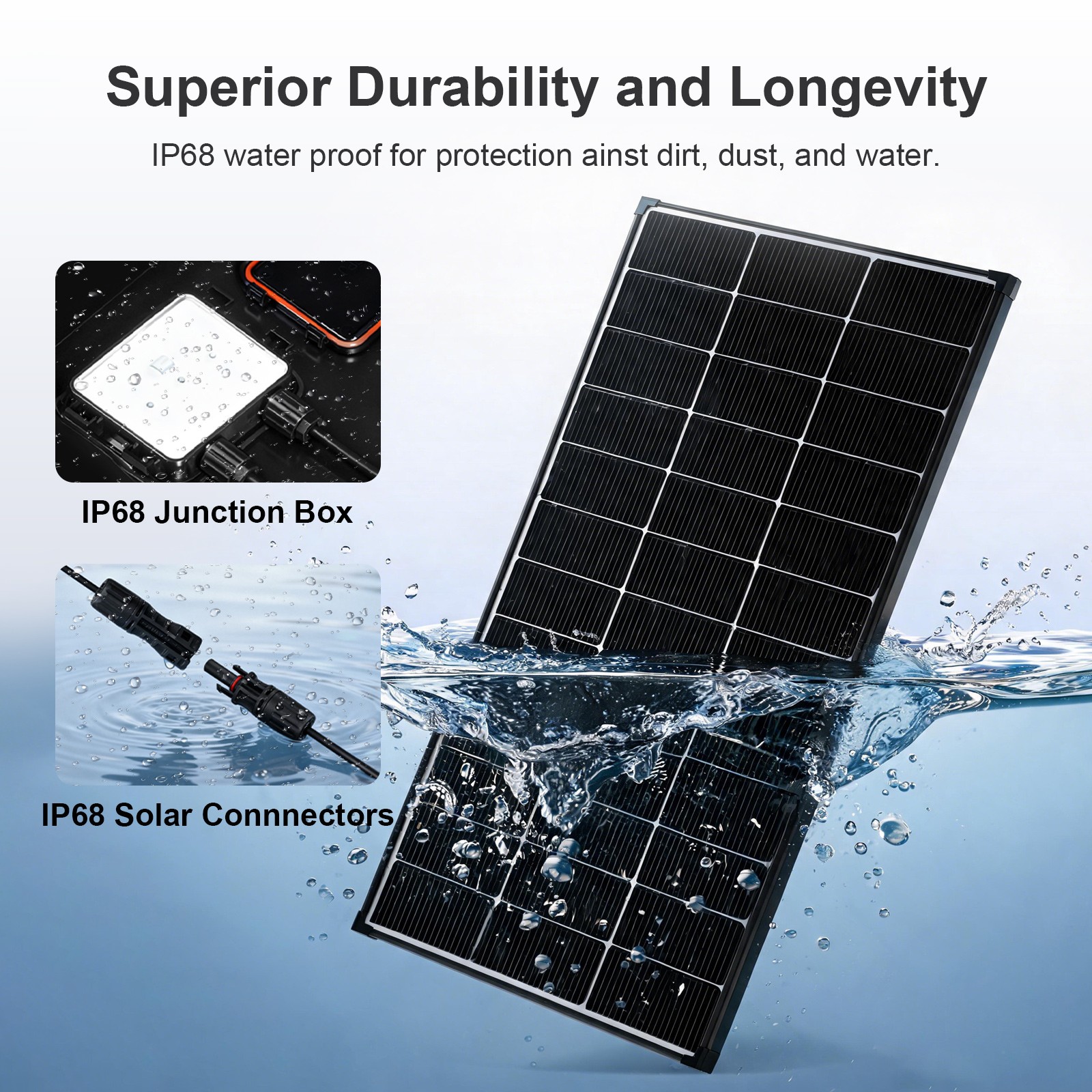 AeternaSol 4Pack 200W Solar Panel Bifacial N-Type Mono Home Roof RV US Off-Grid