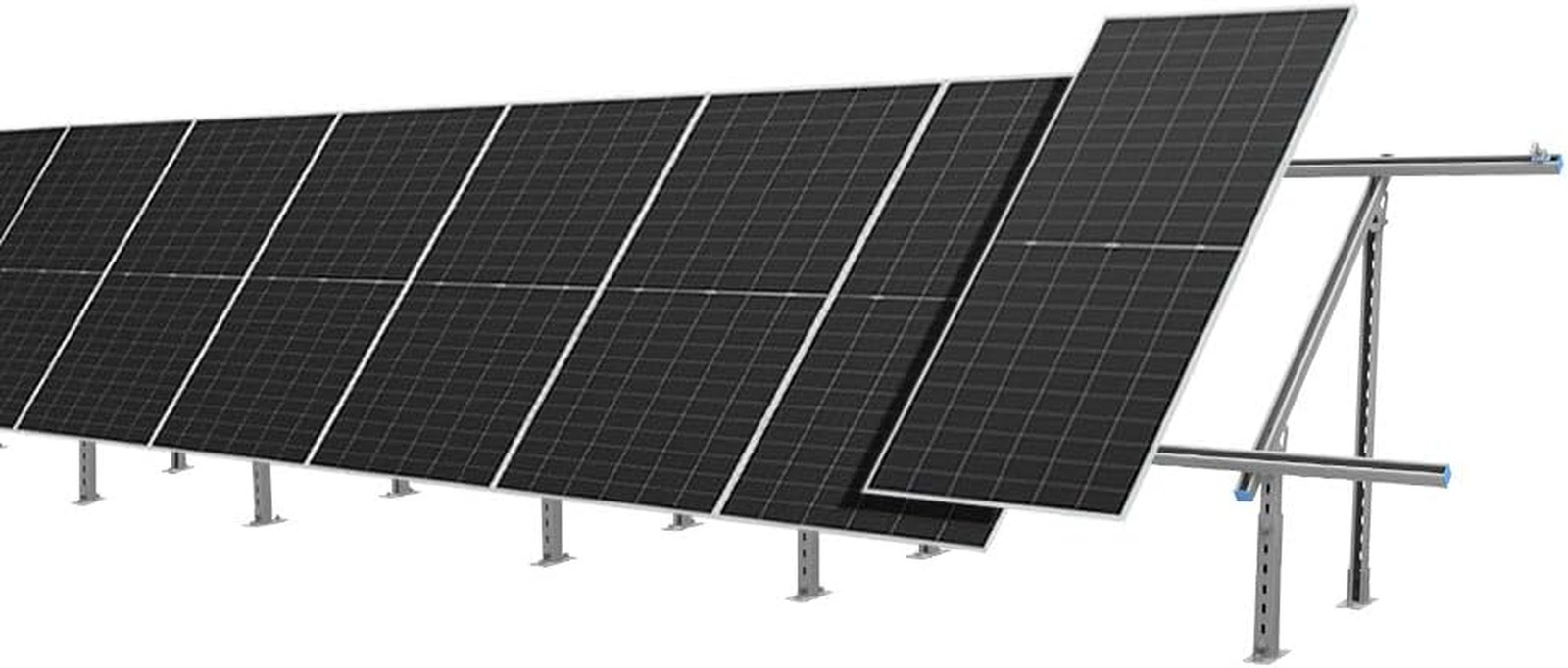 SUNGOLDPOWER Solar Panel Ground Mount Bracket,Adjustable Tilt & Expandable Solar