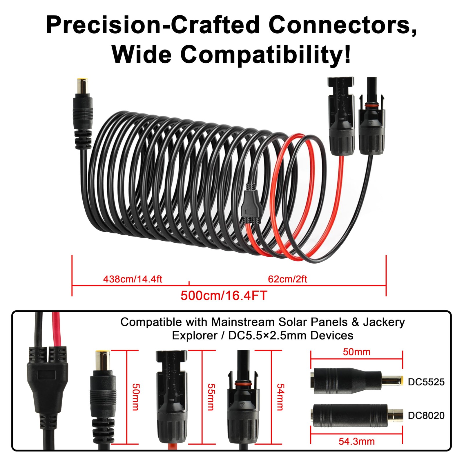 5m 16ft Solar Extension Cable Solar to DC7909 Cable with Solar Series Connect…