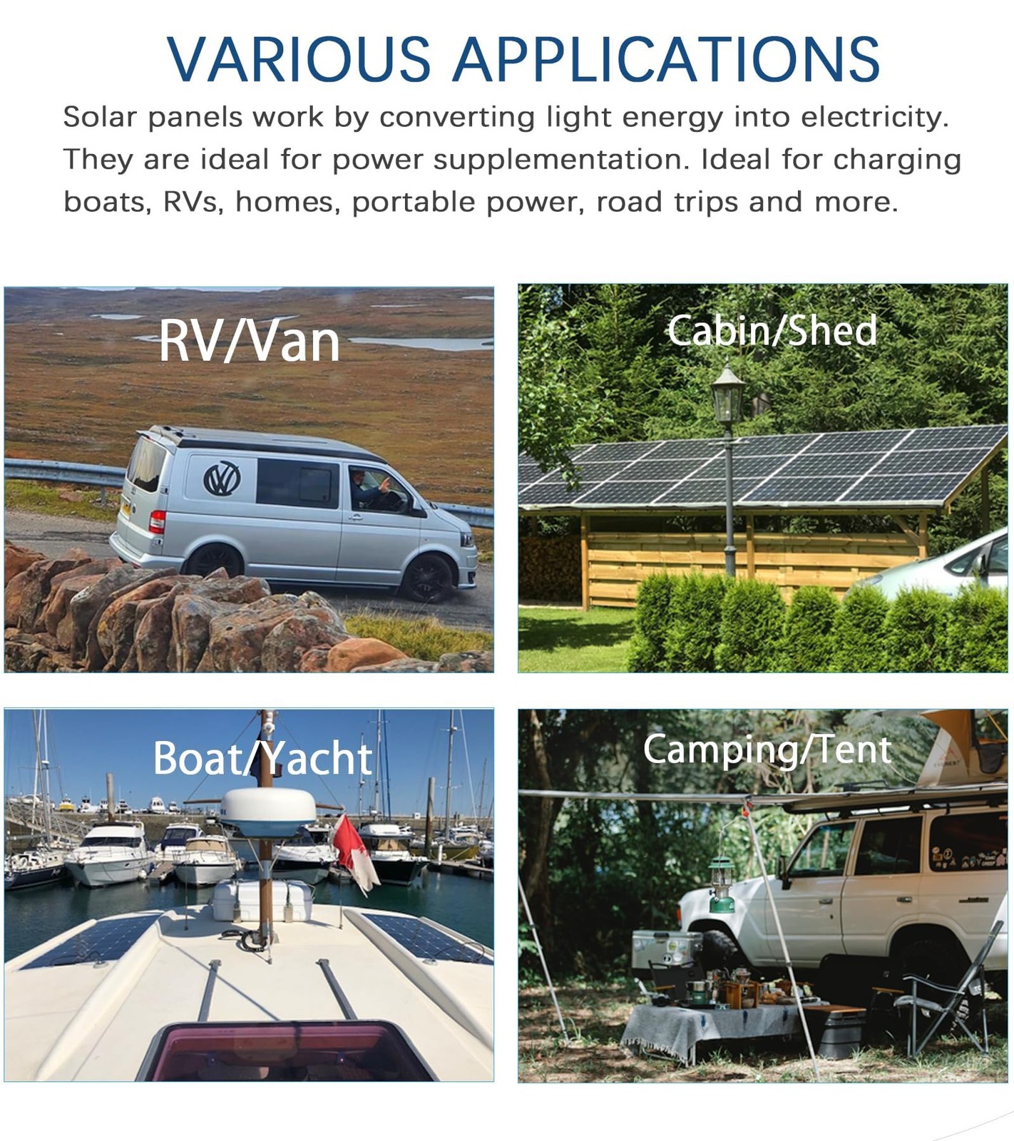 Flexible Solar Panel kit 200W 12V,2PCS 100W Monocrystalline Module,20A Charge…