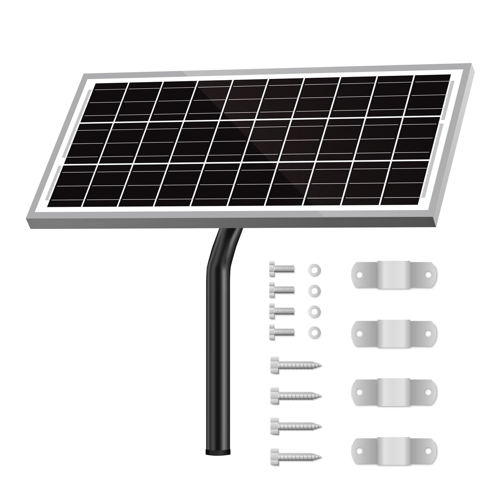 15W 12V Solar Panel for Automatic Gate Openers, Charger Kit & Mounting Tools