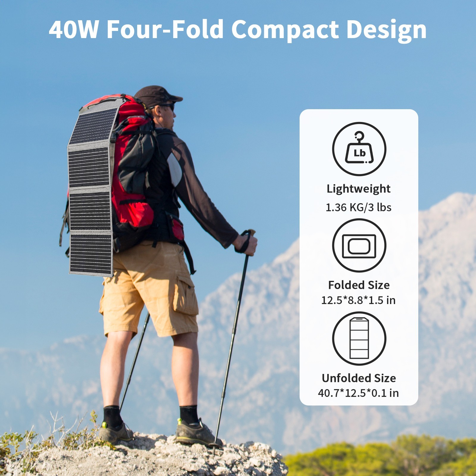 Camping Solar Panel 120W 80W 40W for jackery EXPLORER 240 300 500 SolarGenerator
