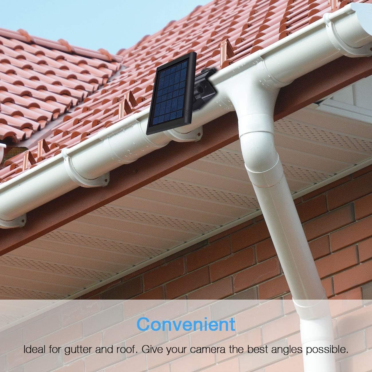 Weatherproof Gutter Mount for Ring Solar Panel- Adjustable Aluminum Alloy Out…
