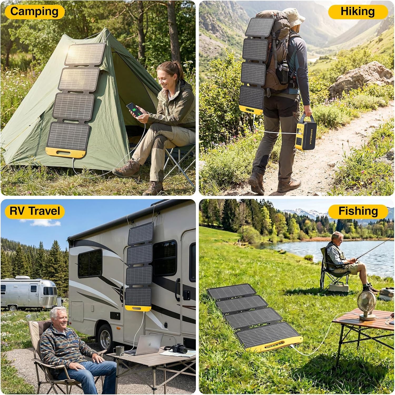 VTOMAN VS40 Portable Solar Panel 40W High Efficiency Foldable Solar – Dual Port!