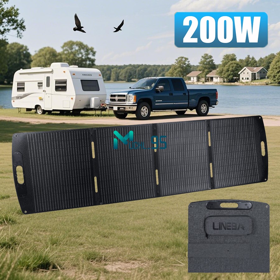 200W 100W Foldable Portable Solar Panel 23% Conversion Efficiency For RV Camping