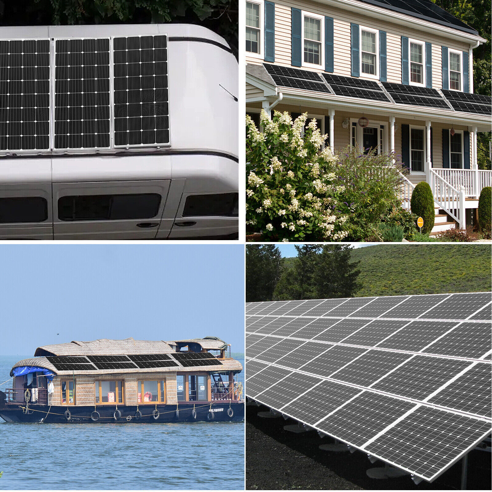 300W Solar Panel Monocrystalline 30A MPPT 12V Battery Off Grid Complete kit