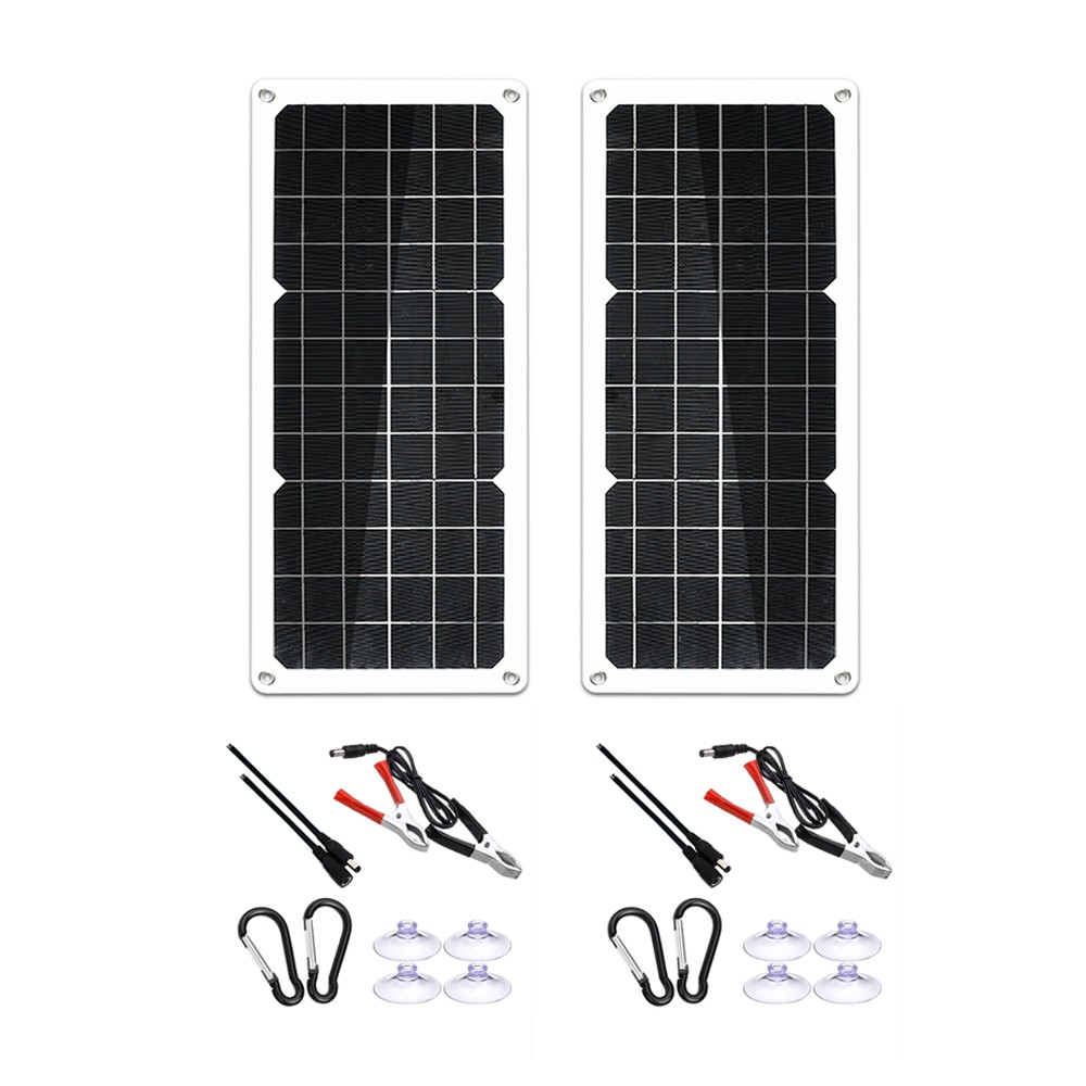 SOECOPO 150W Monocrystalline Solar Panel with USB/Type-C/DC Triple Output for Ca