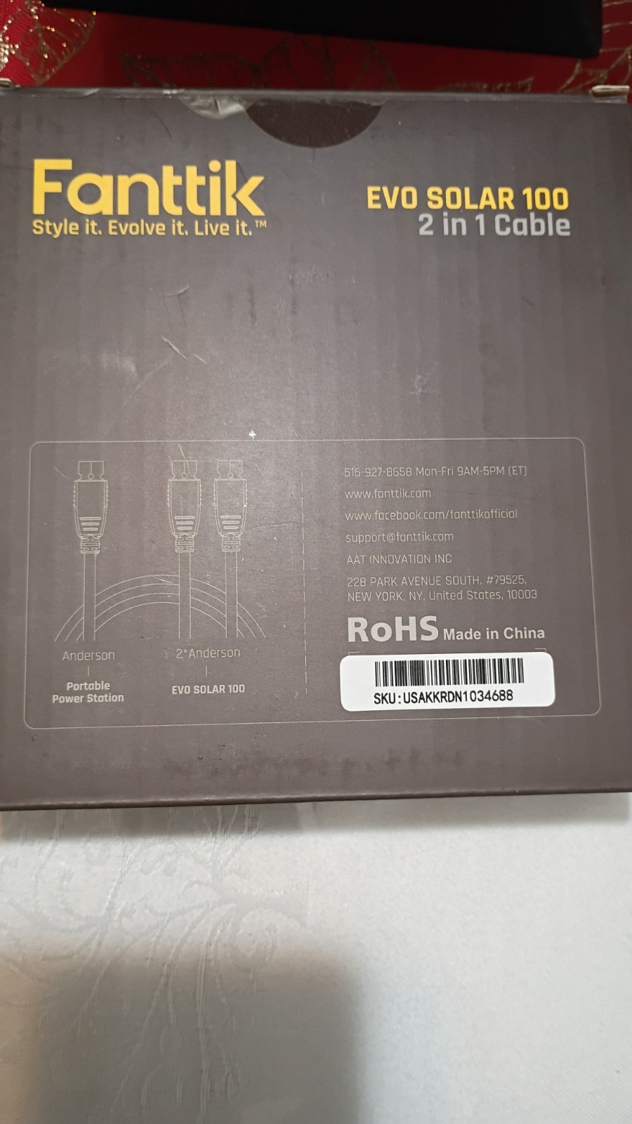 Fanttik evo solar 100 2 in 1 cable
