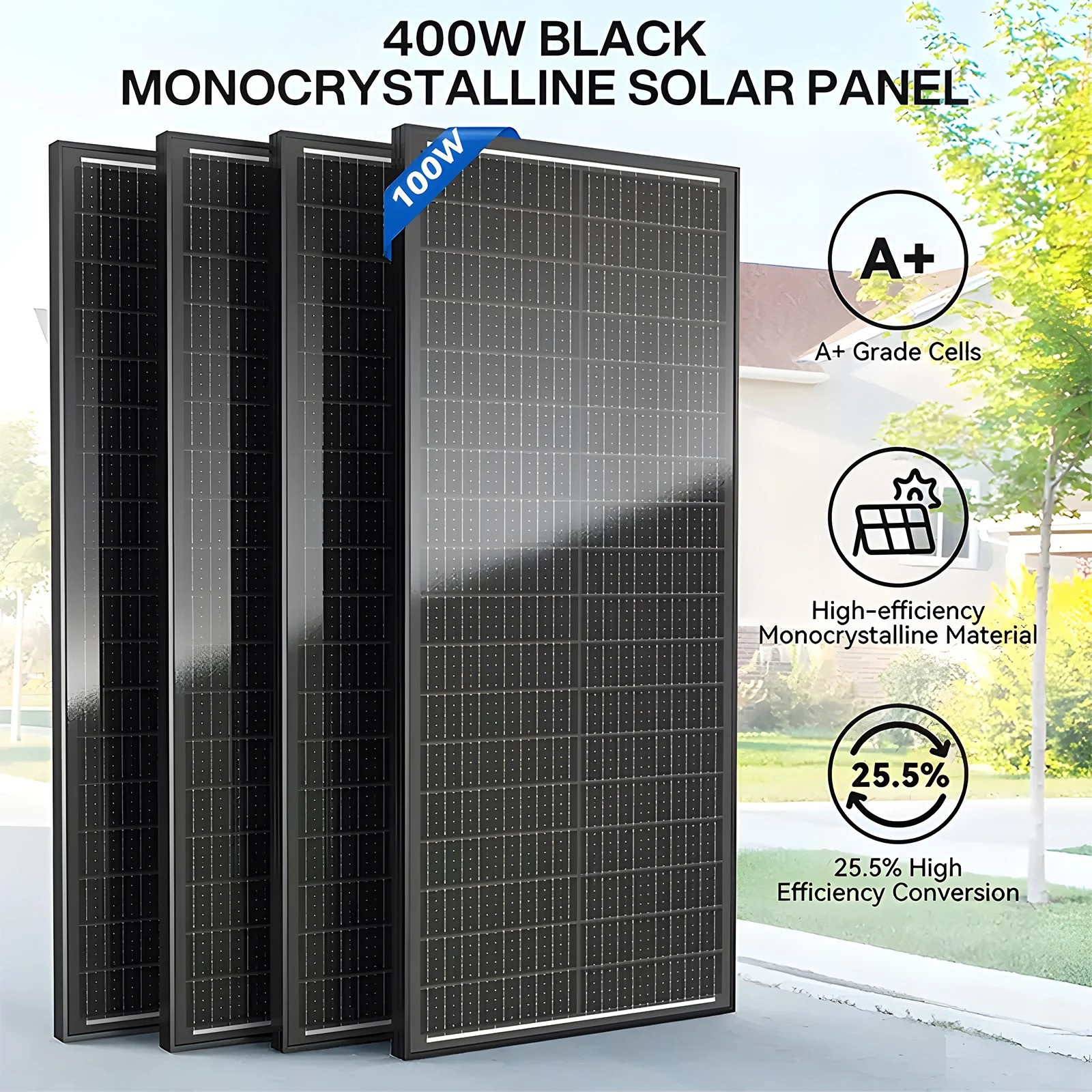 100W Solar Panel N-Type High Efficiency Monocrystalline Portable Waterproof PV