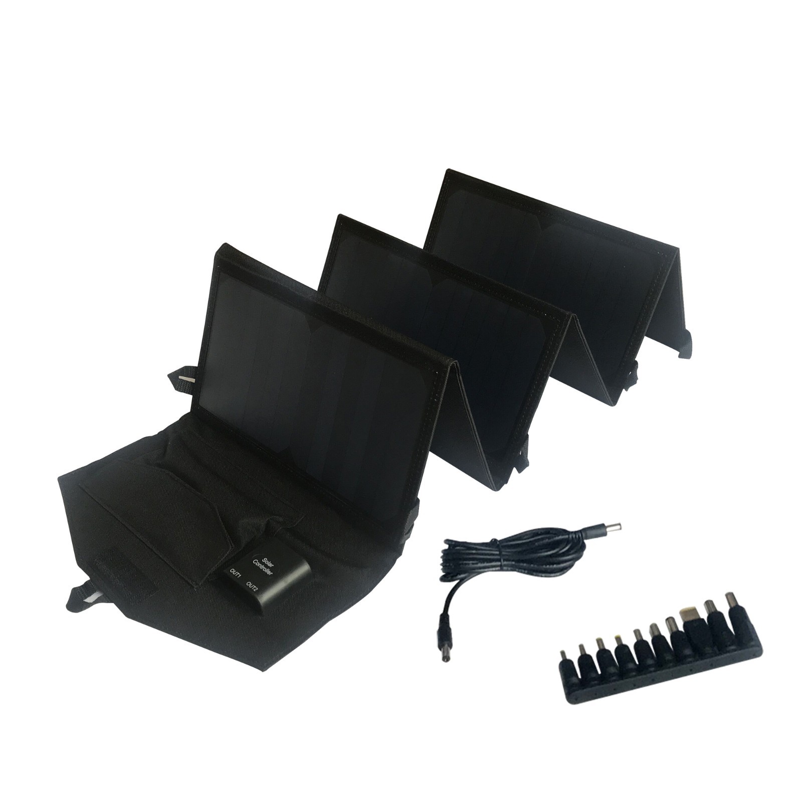 40W Folding Solar Panel Charger 18V/5V for Phone Tablet 12V Battery Waterproof