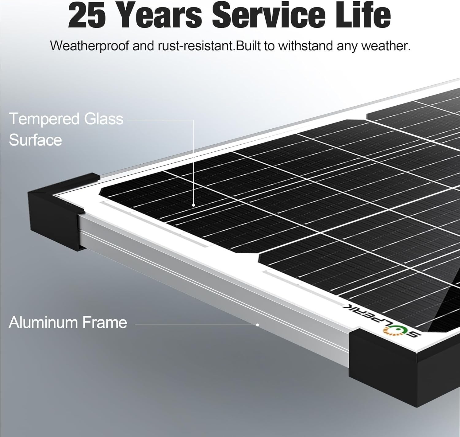 High-Efficiency 15W Solar Panel with Adjustable Bracket & 8A Charge Controller