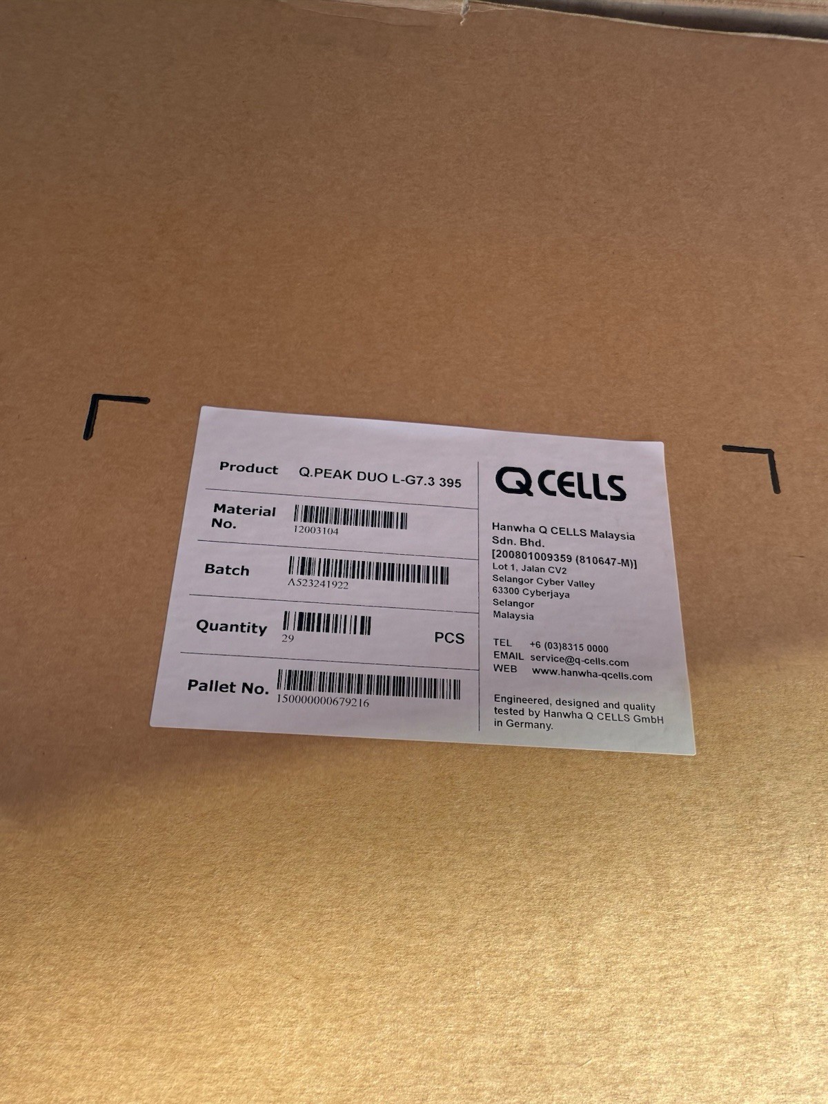 Q CELLS 395W MONO SOLAR PANEL – Q.PEAK DUO L-G5.2 395
