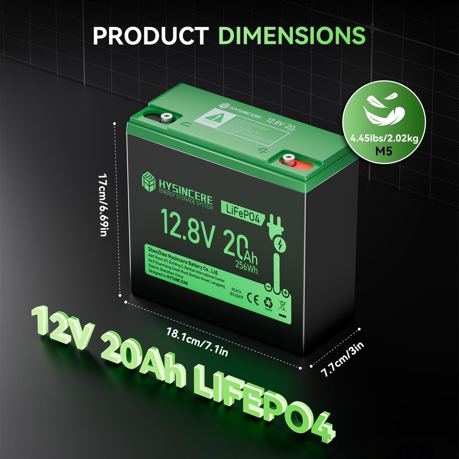 12V 20Ah LiFePO4 Battery, Built-in 30A BMS, Deep Cycles Rechargeable LiFePO4 …