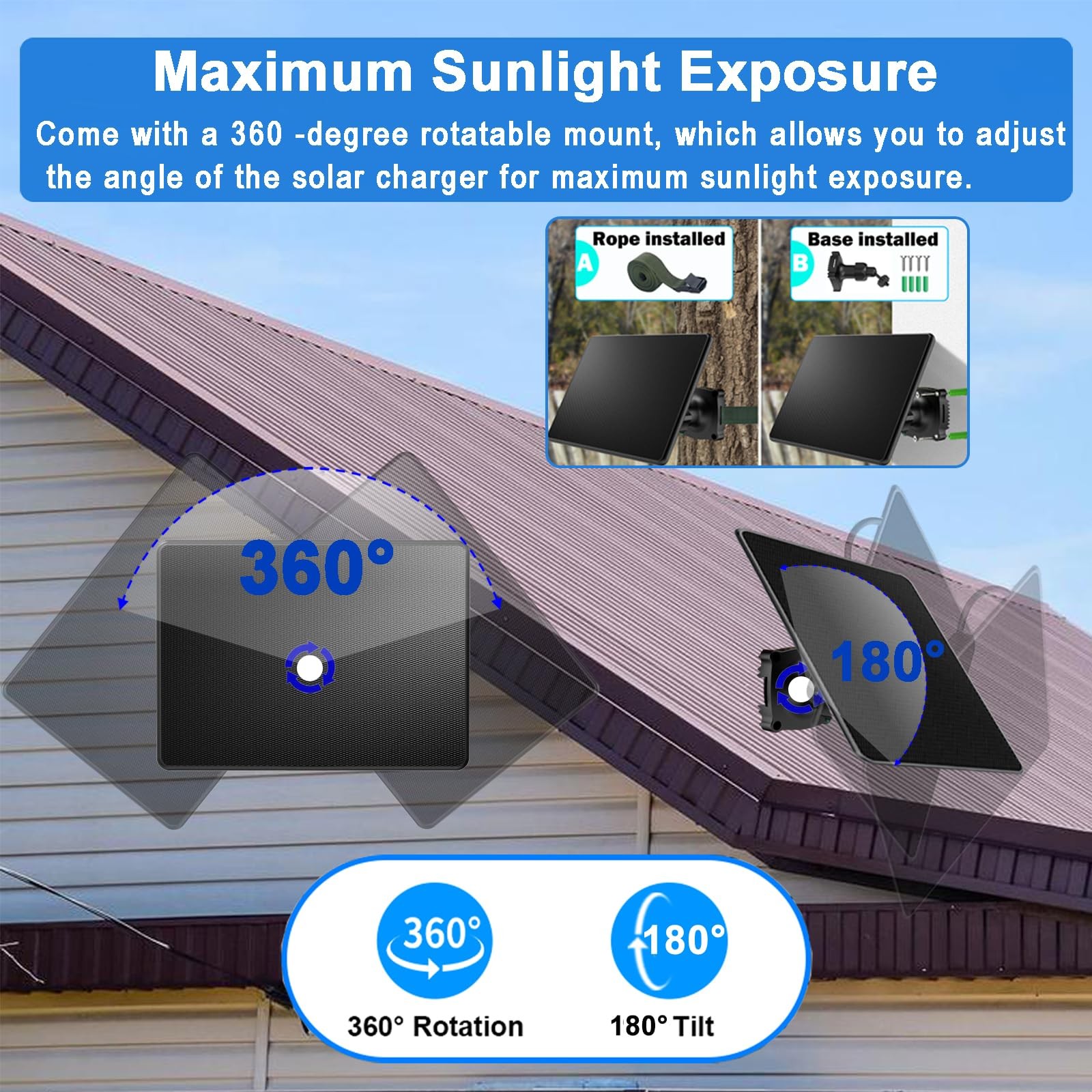 Zonkasion 6W Solar Panel Charger 4000mAh