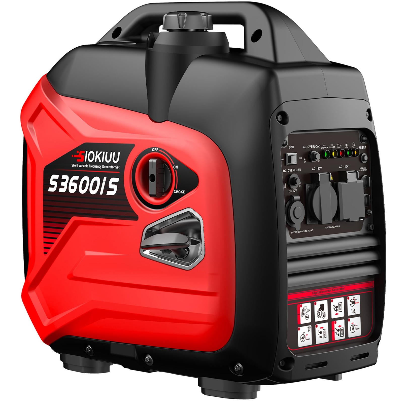 3600W Portable Generator Super Quiet Inverter Generator Ultra Lightweight for…