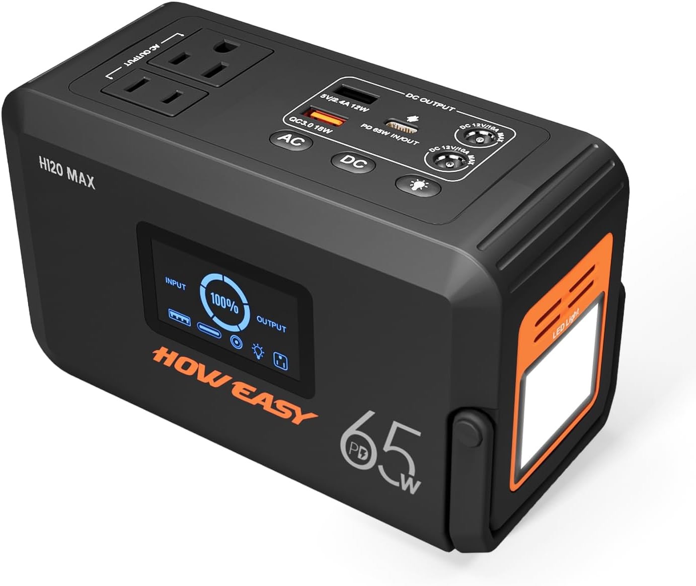 HOWEASY 135W Portable Solar Generator 270W Peak 98Wh
