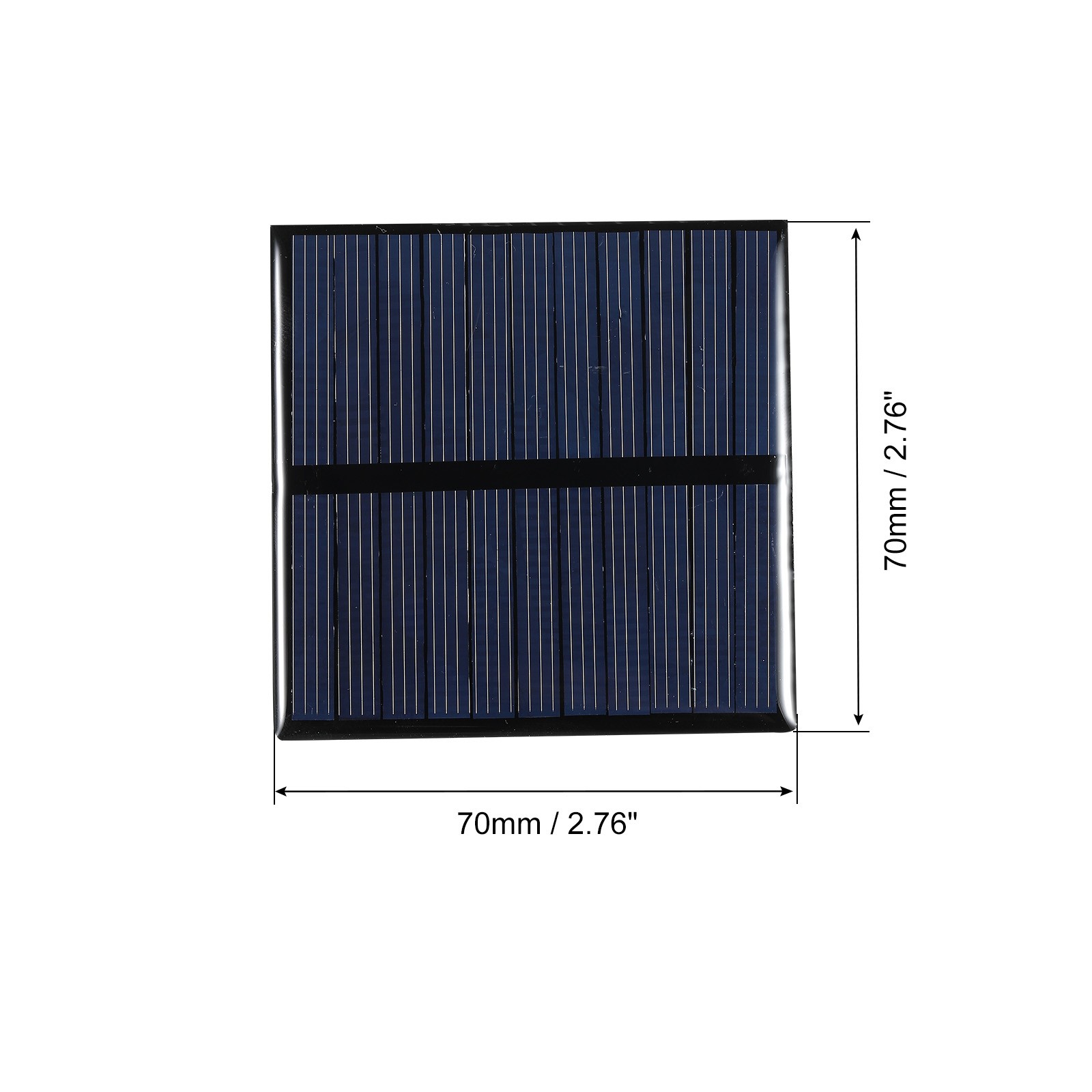 2 x Mini Solar Panel Cell 5.5V 110mA 0.605W 70mm x 70mm for DIY Project