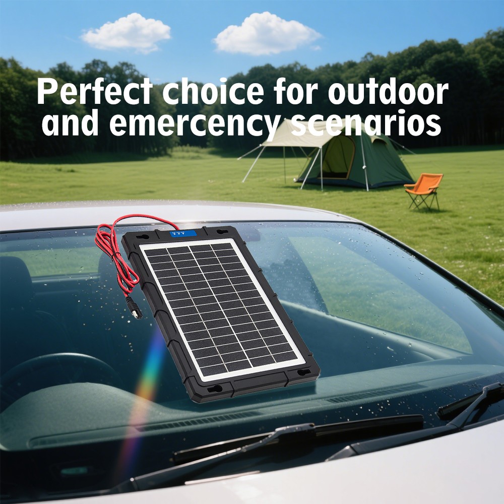 20W Solar Panel Battery Maintainer Trickle Charger 12V for Car Boat RV Trailer