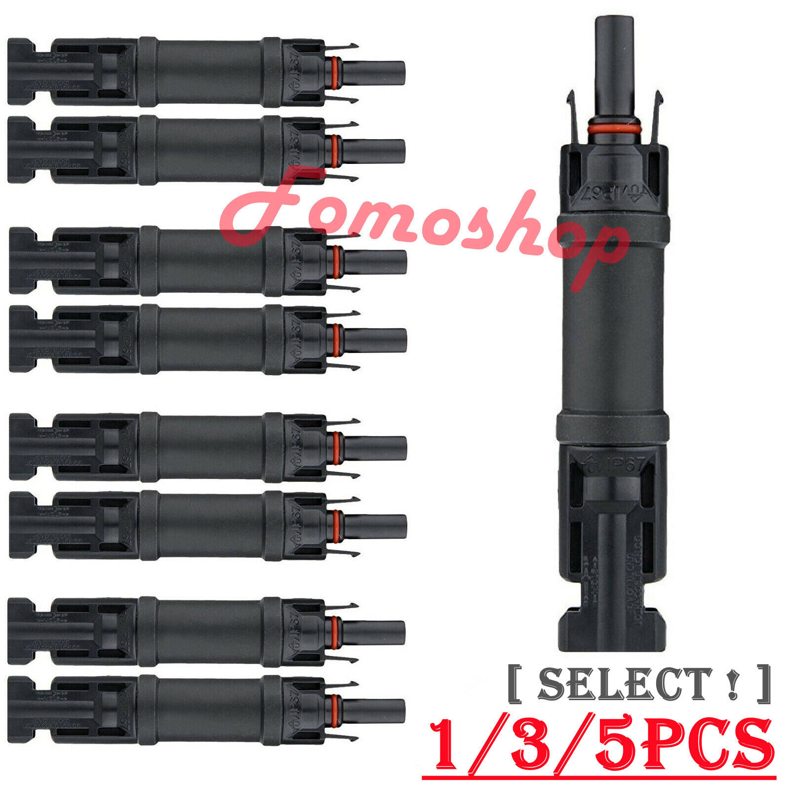 5Pcs 10A/15A Waterproof Solar Panel Cable Blocking Diode Photovoltaic Connectors